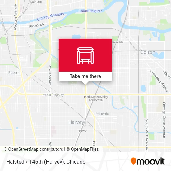 Halsted / 145th (Harvey) map