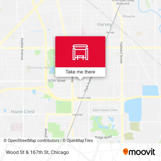 Wood St & 167th St map