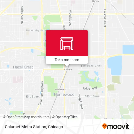 Calumet Metra Station map
