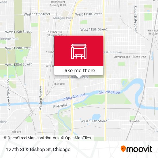 127th St & Bishop St map