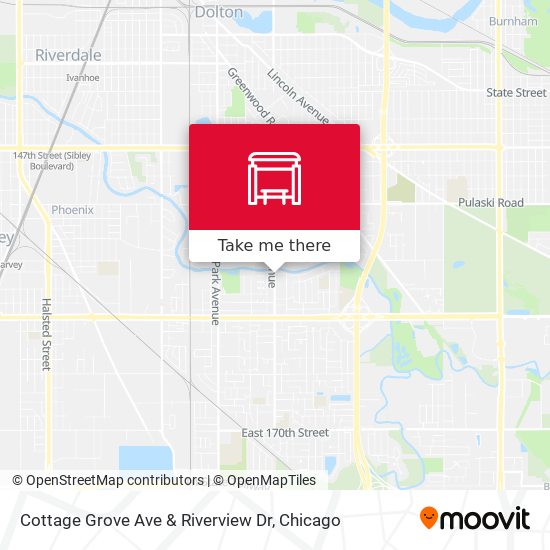 Mapa de Cottage Grove Ave & Riverview Dr