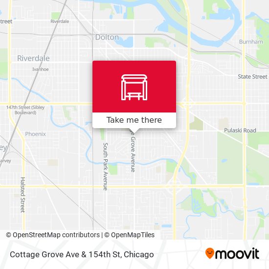 Cottage Grove Ave & 154th St map