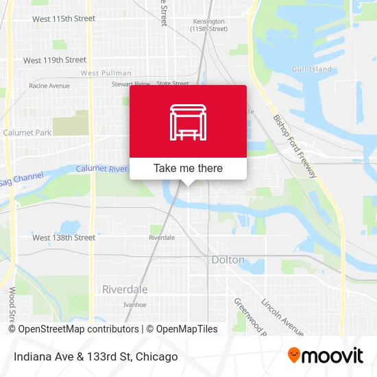 Indiana Ave & 133rd St map