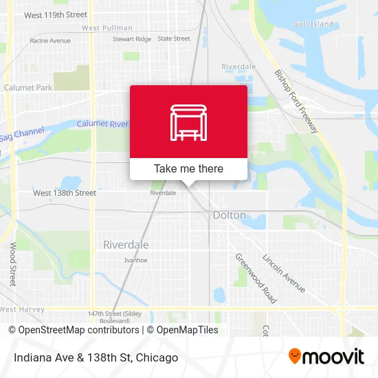 Indiana Ave & 138th St map