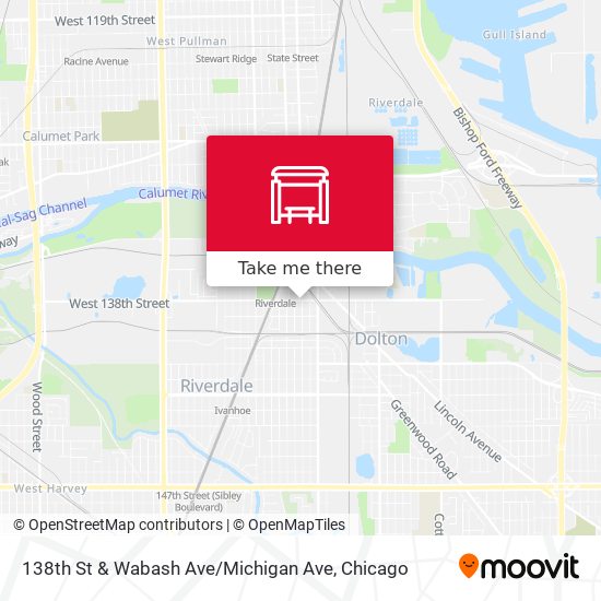 138th St & Wabash Ave / Michigan Ave map