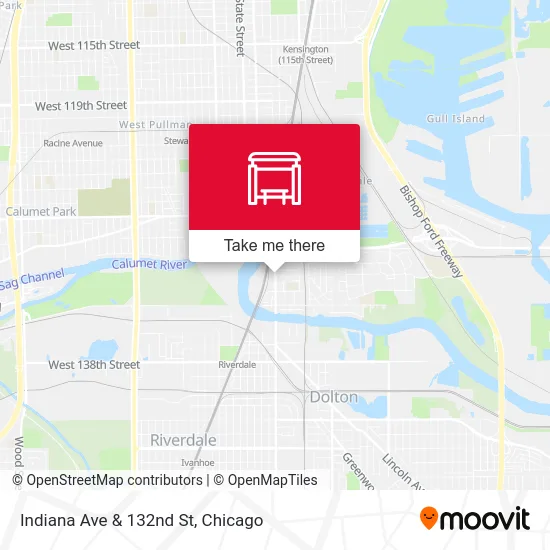 Indiana Ave & 132nd St map