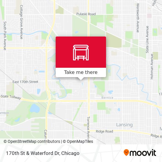 170th St & Waterford Dr map