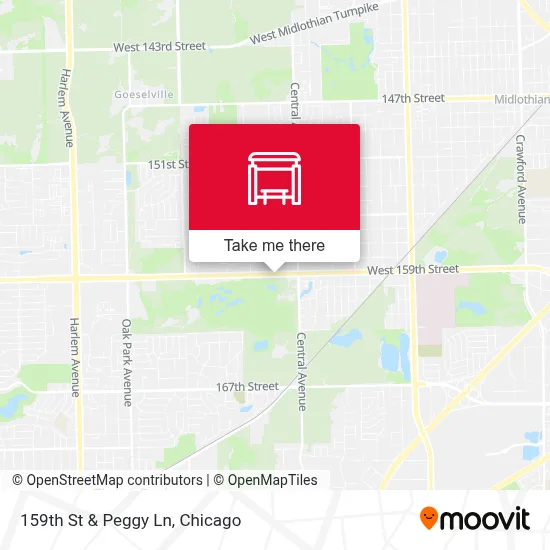 159th St & Peggy Ln map