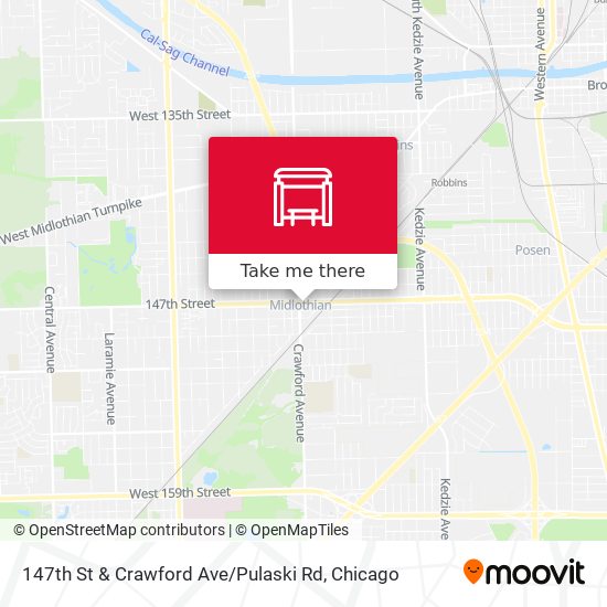 147th St & Crawford Ave / Pulaski Rd map