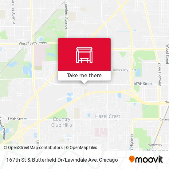 167th St & Butterfield Dr / Lawndale Ave map