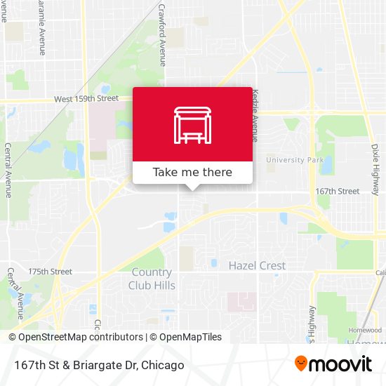 167th St & Briargate Dr map