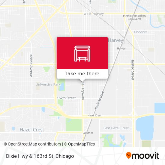 Dixie Hwy & 163rd St map