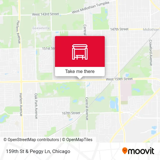 159th St & Peggy Ln map