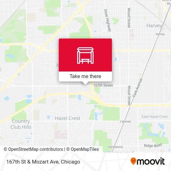 167th St & Mozart Ave map
