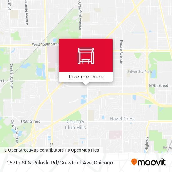 167th St & Pulaski Rd / Crawford Ave map