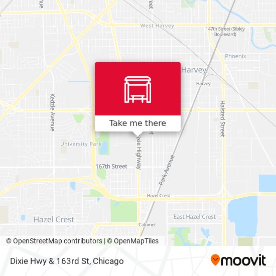 Dixie Hwy & 163rd St map