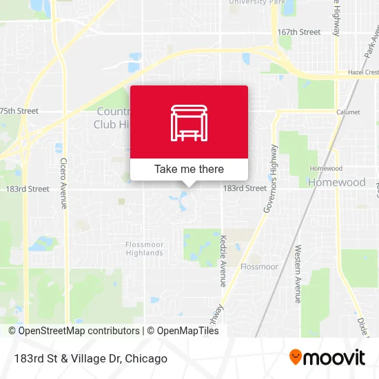 183rd St & Village Dr map