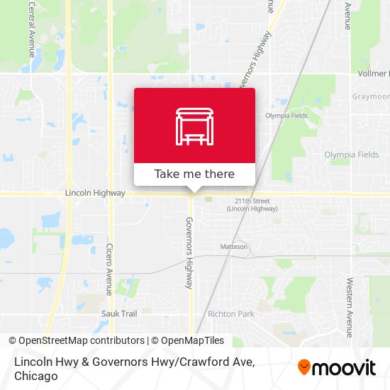 Lincoln Hwy & Governors Hwy / Crawford Ave map