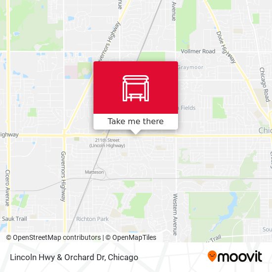 Lincoln Hwy & Orchard Dr map