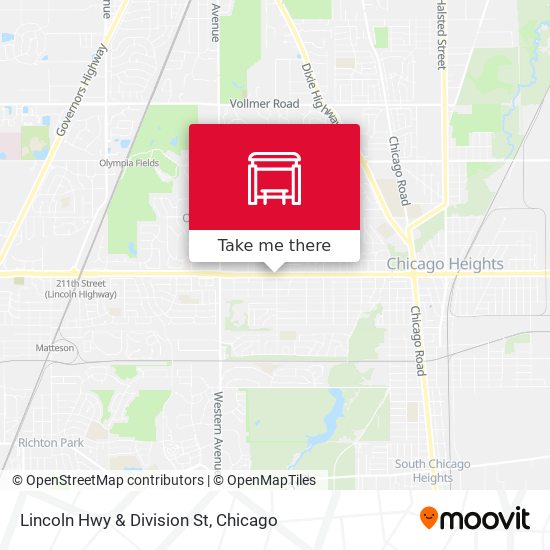 Lincoln Hwy & Division St map