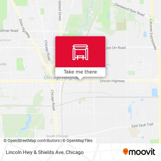 Lincoln Hwy & Shields Ave map