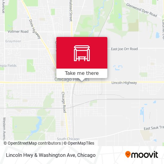 Lincoln Hwy & Washington Ave map