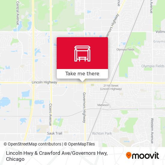 Lincoln Hwy & Crawford Ave / Governors Hwy map