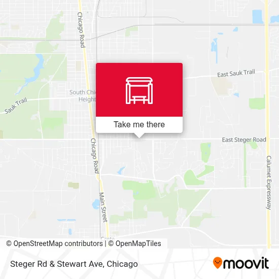 Steger Rd & Stewart Ave map