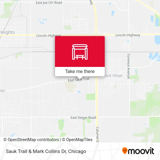 Sauk Trail & Mark Collins Dr map