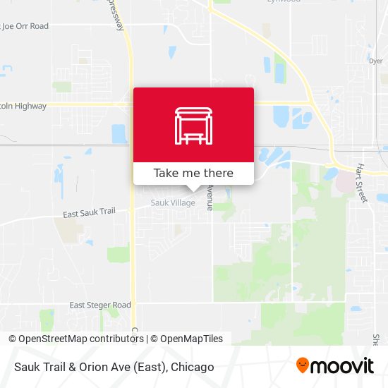 Sauk Trail & Orion Ave (East) map