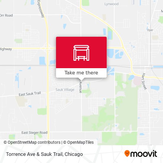 Torrence Ave & Sauk Trail map