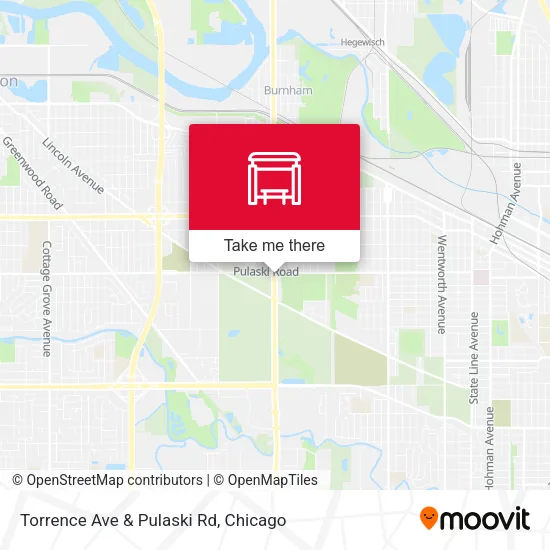 Torrence Ave & Pulaski Rd map