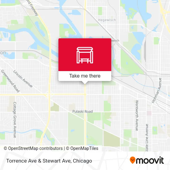 Torrence Ave & Stewart Ave map