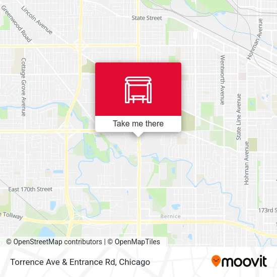 Torrence Ave & Entrance Rd map