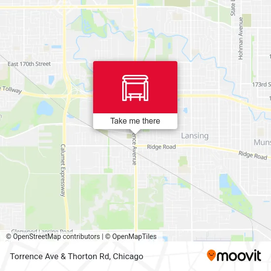 Torrence Ave & Thorton Rd map