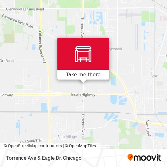 Torrence Ave & Eagle Dr map