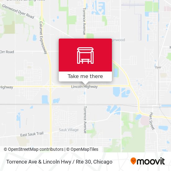 Torrence Ave & Lincoln Hwy / Rte 30 map