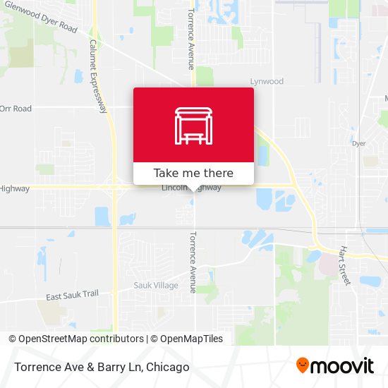 Torrence Ave & Barry Ln map