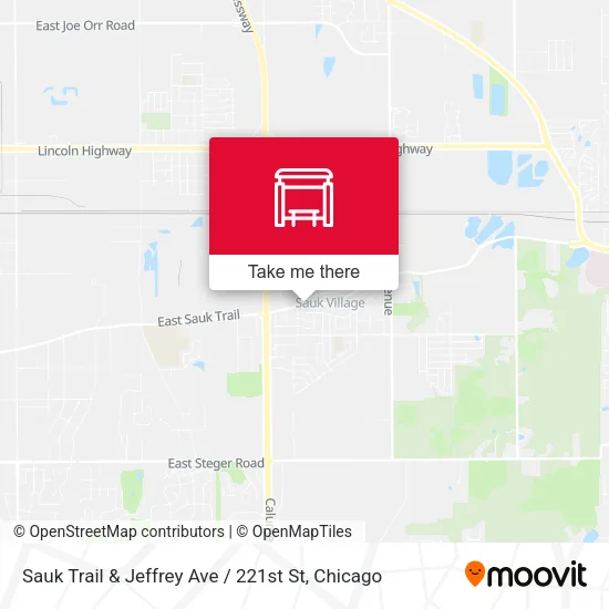 Sauk Trail & Jeffrey Ave / 221st St map