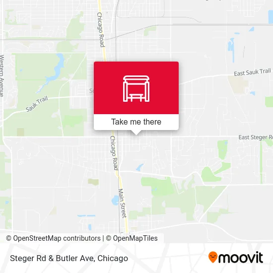 Steger Rd & Butler Ave map