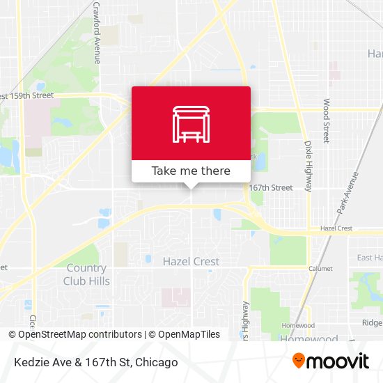 Kedzie Ave & 167th St map