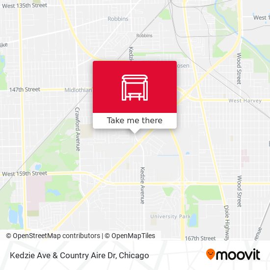 Kedzie Ave & Country Aire Dr map