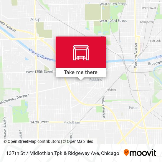 137th St / Midlothian Tpk & Ridgeway Ave map