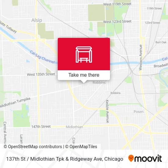 137th St / Midlothian Tpk & Ridgeway Ave map