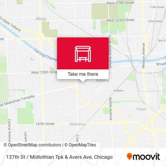 137th St / Midlothian Tpk & Avers Ave map