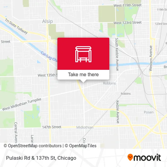 Pulaski Rd & 137th St map