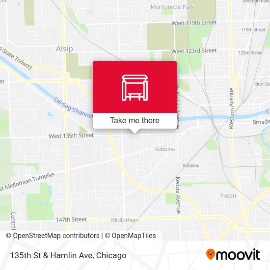 135th St & Hamlin Ave map