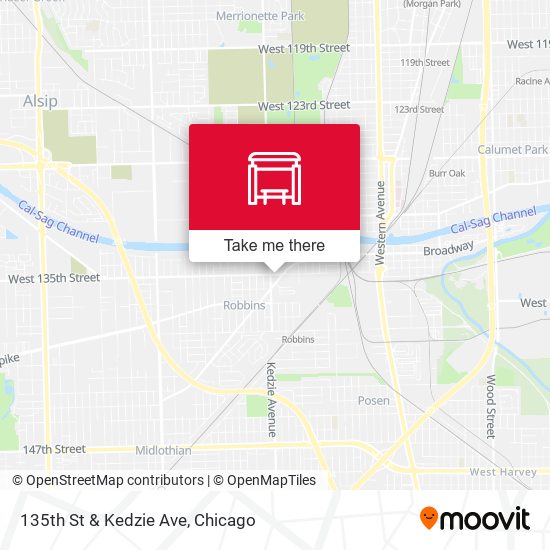 135th St & Kedzie Ave map