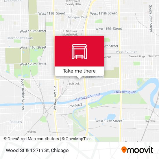 Wood St & 127th St map