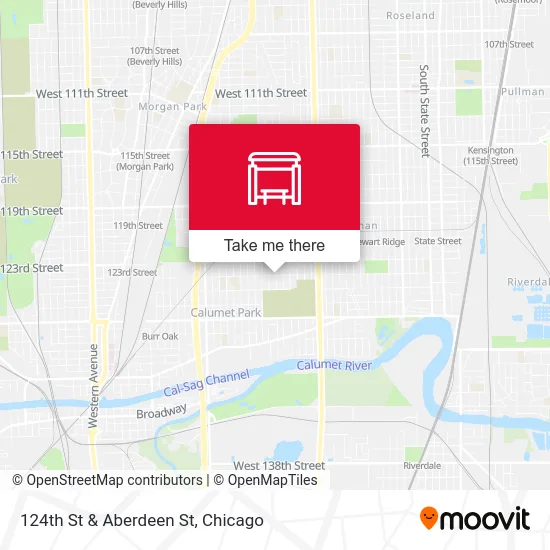 124th St & Aberdeen St map
